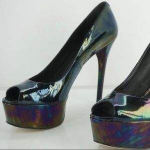 B BY BRIAN ATWOOD PATENT PEEP TOE HEEL